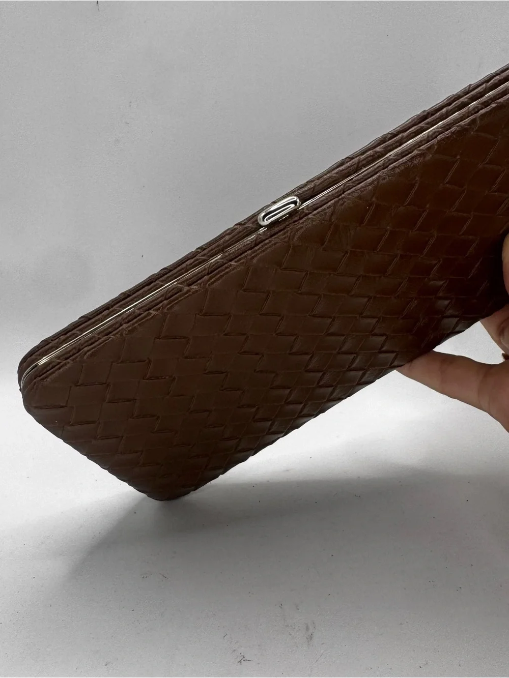 Woven women’s  Clutch Wallet - Brown